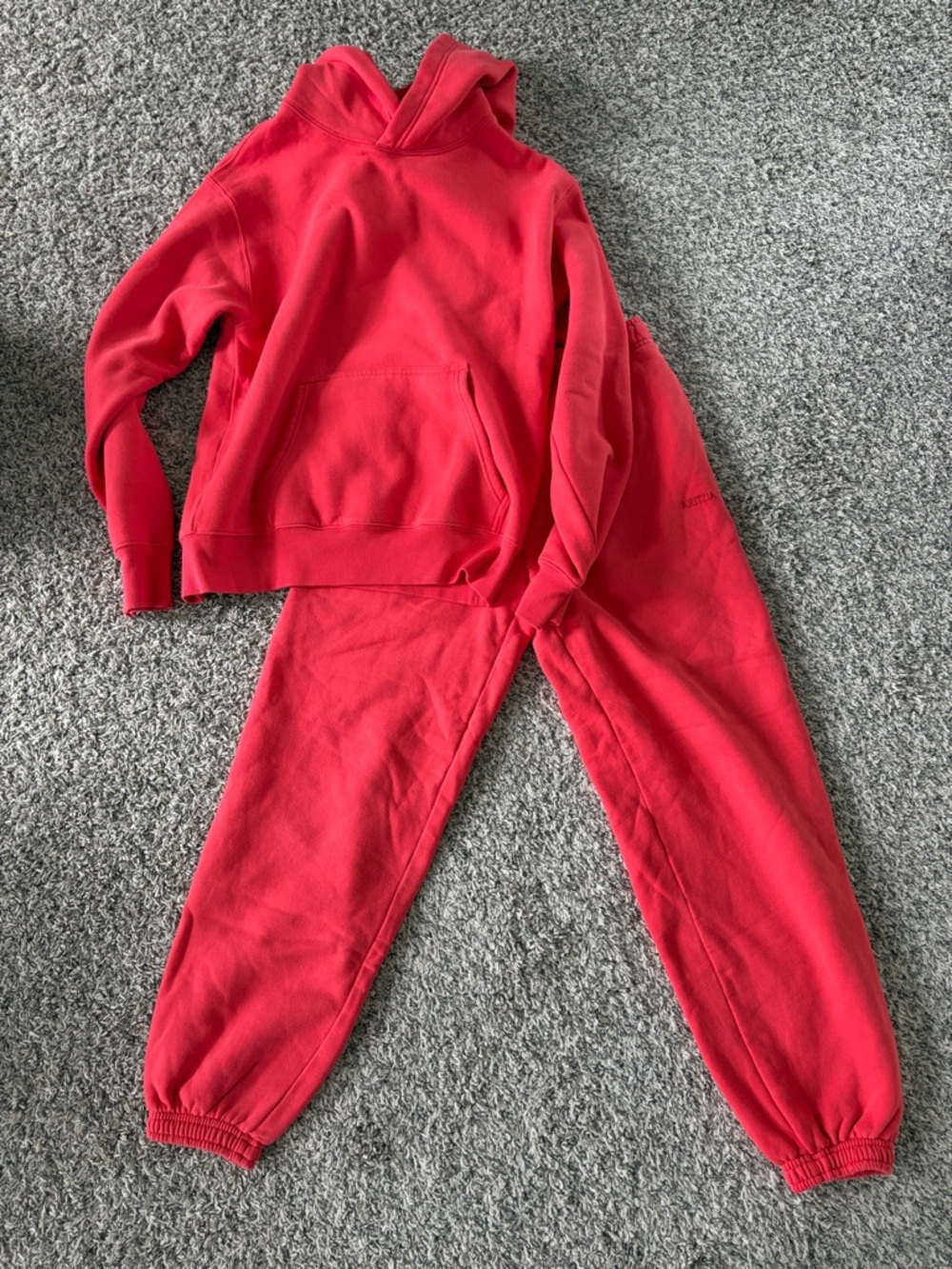 Aritzia Red Hoodie & Sweatpants Set